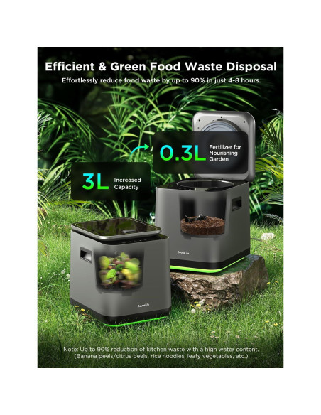 Compostera Eléctrica GoveeLife 3L con App y Auto-Limpieza