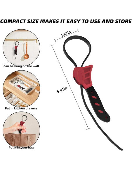 Abre frascos ajustable Banyaa para manos débiles 17x6 cm
