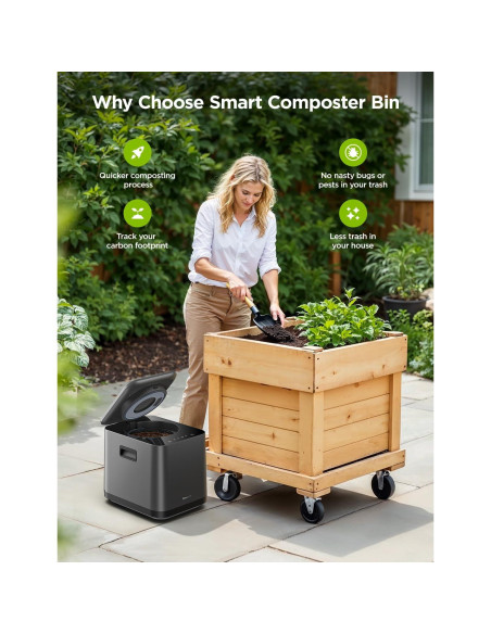 Compostera Eléctrica GoveeLife 3L con App y Auto-Limpieza