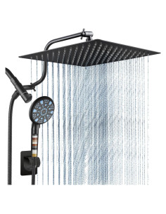 Cabezal de Ducha de Lluvia Cobbe 30 cm Acero Inoxidable 9 Modos