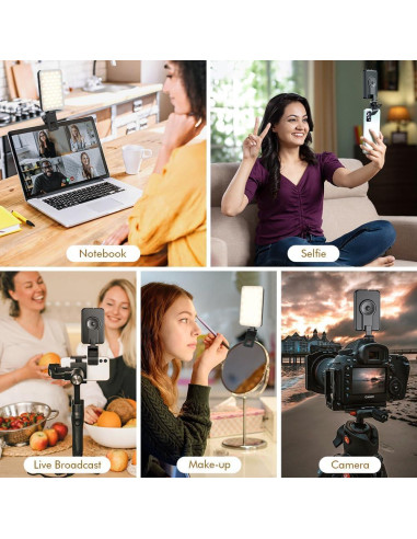 Luz de Selfie LED Recargable PIDINUK 80 LED 5 Modos