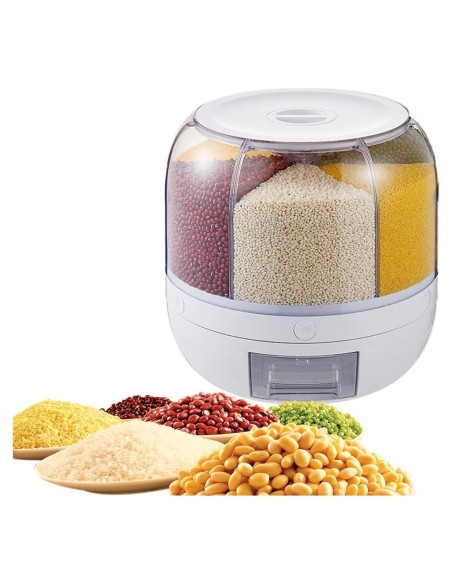 Tanque de Almacenamiento de Granos 10kg 6 Compartimentos