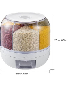 Tanque de Almacenamiento de Granos 10kg 6 Compartimentos 2