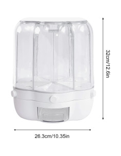 Dispensador de Granos de Arroz Grande 6 Compartimentos 12.5kg 2