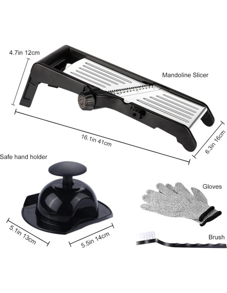 Mandolina cortadora de verduras BINGBING- acero inoxidable 7 en 1
