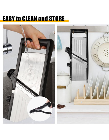 Mandolina cortadora de verduras BINGBING- acero inoxidable 7 en 1