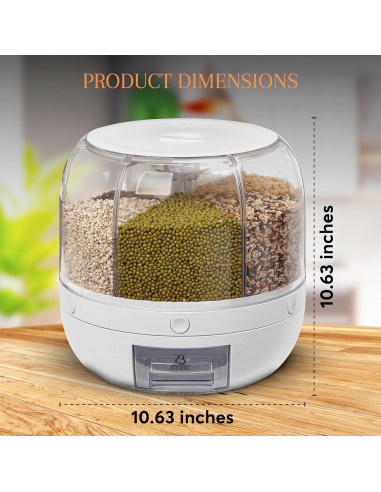 Dispensador Rotatorio de Granos 8 Cuartos JJH1200