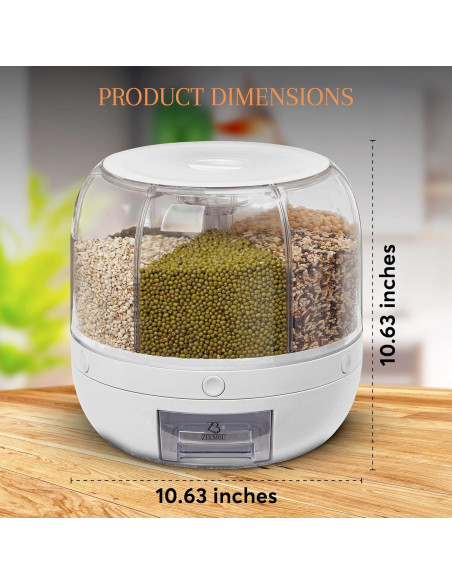 Dispensador Rotatorio de Granos 8 Cuartos JJH1200