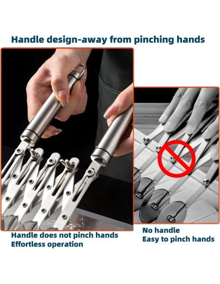 Cortador de Pastelería Profesional Lihengkong 5 Ruedas Acero Inoxidable