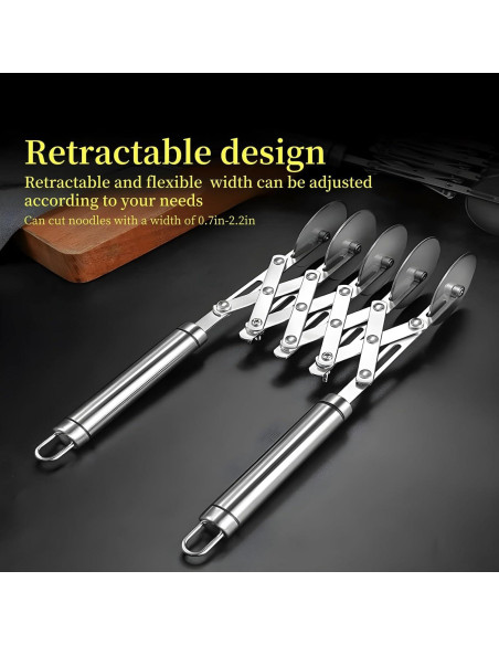 Cortador de Pastelería Profesional Lihengkong 5 Ruedas Acero Inoxidable