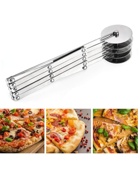 Cortador de Masa 5 Ruedas ENINFUT Acero Inoxidable Ajustable