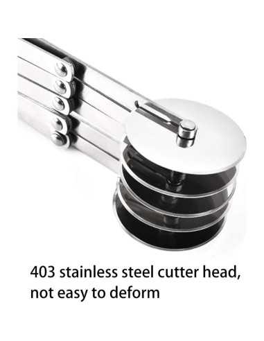 Cortador de Masa 5 Ruedas ENINFUT Acero Inoxidable Ajustable