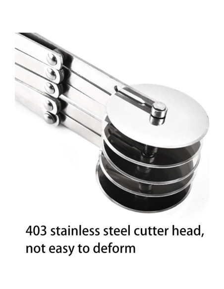 Cortador de Masa 5 Ruedas ENINFUT Acero Inoxidable Ajustable