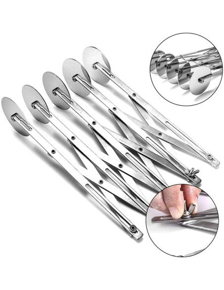 Cortador de Masa 5 Ruedas ENINFUT Acero Inoxidable Ajustable