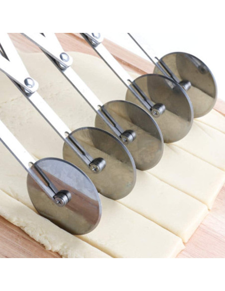 Cortador de Masa 5 Ruedas ENINFUT Acero Inoxidable Ajustable