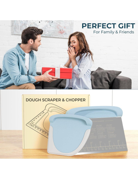 Raspador de Masa Matscover 2 en 1 Acero Inoxidable Azul