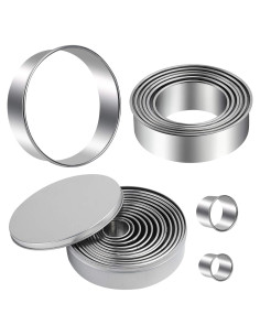 Juego de Cortadores de Galletas Redondos Winerming 12 Piezas