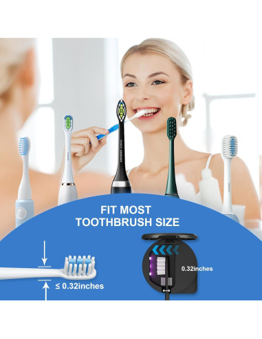 Soporte desinfectante UV para cepillos de dientes Sugar Swan