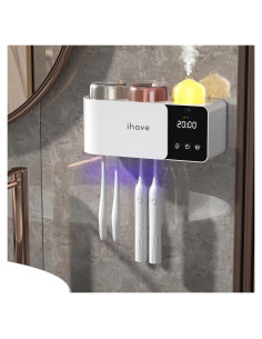Soporte para Cepillos de Dientes iHave F102 con Desinfección UV