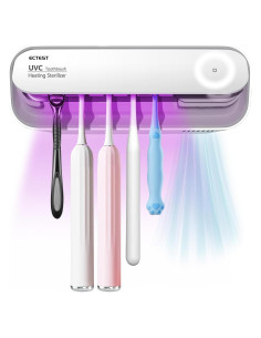 Soporte de cepillos de dientes ECTEST con desinfección UV 5 ranuras