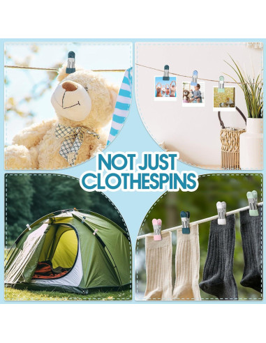 Pinzas de Ropa Pesadas 30 Piezas Cowdro Acero Inoxidable