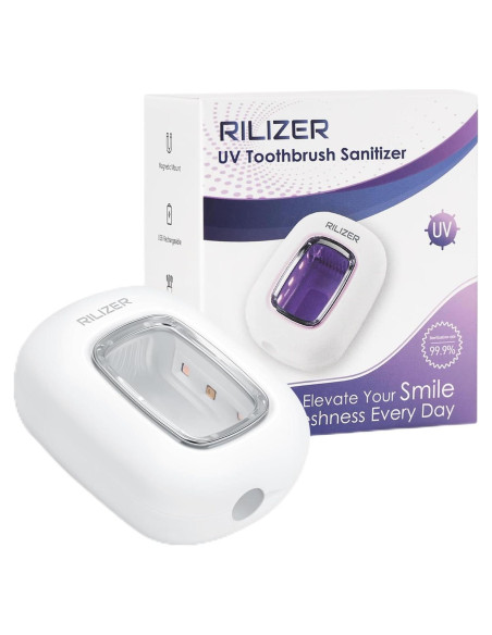 Desinfectante de Cepillos de Dientes UV RILIZER Blanco Recargable