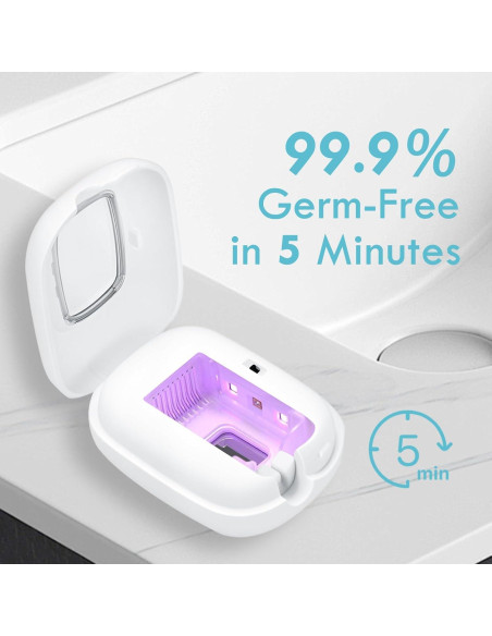 Desinfectante de Cepillos de Dientes UV RILIZER Blanco Recargable