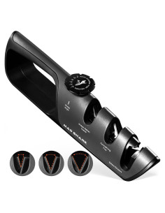 Afilador Manual MAD SHARK 6 Ángulos Ajustables Negro
