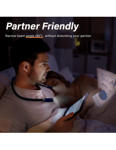 Luz de Lectura LED Vekkia para el Cuello Azul, 3 Brillos 2