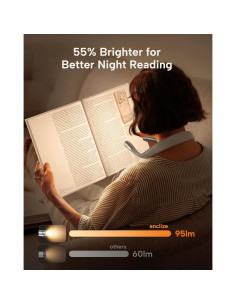 Luz de Lectura LED Enclize para el Cuello, Gris, 3 Colores 2