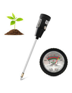 Medidor de pH y humedad del suelo Drphiru 295mm