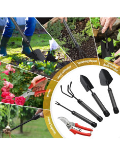 Juego de Herramientas de Jardín EUIJOIP 5 Piezas Acero Inoxidable 2