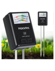 Medidor de Suelo 3 en 1 P407 - Humedad, Luz, pH Negro