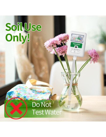 Medidor de Humedad del Suelo Naiades 4-en-1 para Plantas