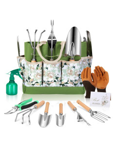 Juego de Herramientas de Jardinería DIGOAKO 10 Piezas con Guantes