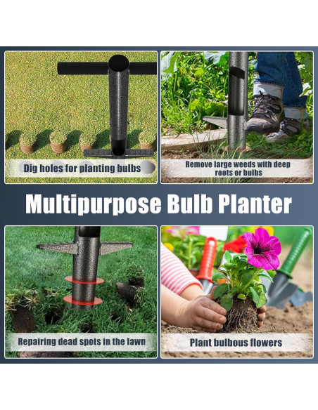 Herramienta para Plantar Bulbos EUIJOIP Mango Largo 85 cm