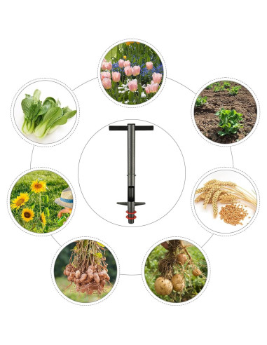 Herramienta para Plantar Bulbos EUIJOIP Mango Largo 85 cm