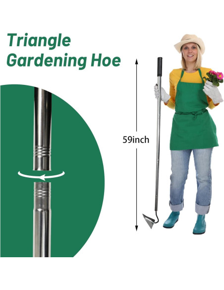 Azada Triangular de Acero Inoxidable GCL 15,24 cm 137,16 cm