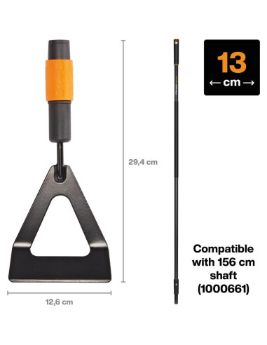 Azada Holandesa Fiskars QuikFit 12.5 cm Acero Boro Negro/Naranja