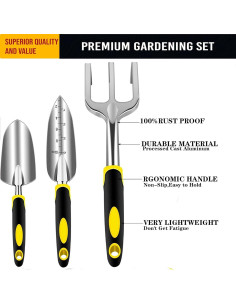 Juego de Herramientas de Jardinería Profesional 5 Piezas 2