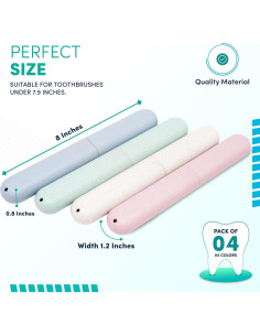 Estuche de Cepillo de Dientes de Viaje 4 PCS Flytofer 2