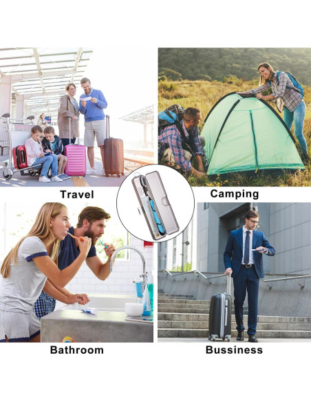 Estuche de Viaje para Cepillos de Dientes Yeeco 20x4.7x3cm