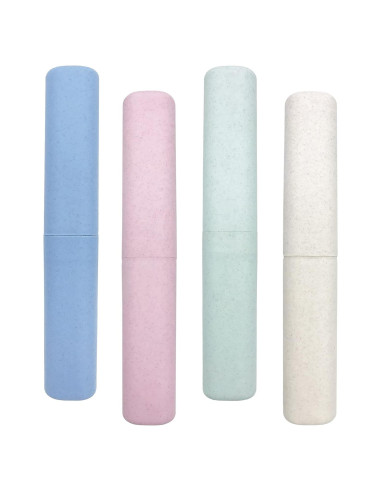 Estuche de Cepillo de Dientes de Viaje SietDESEO Pack 4 Colores