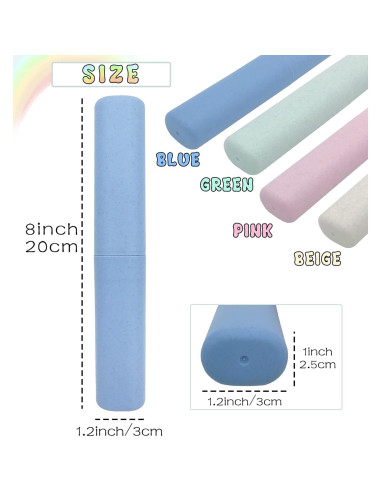 Estuche de Cepillo de Dientes de Viaje SietDESEO Pack 4 Colores