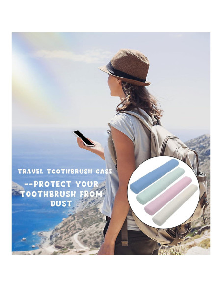 Estuche de Cepillo de Dientes de Viaje SietDESEO Pack 4 Colores