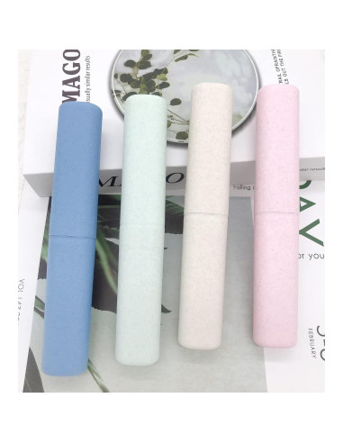 Estuche de Cepillo de Dientes de Viaje SietDESEO Pack 4 Colores