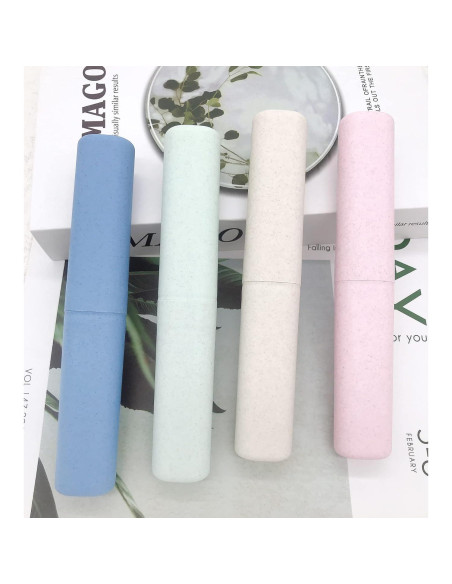 Estuche de Cepillo de Dientes de Viaje SietDESEO Pack 4 Colores