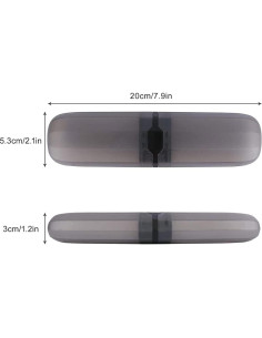 Estuche de Viaje para Cepillos de Dientes Yeeco Negro 20 cm 2