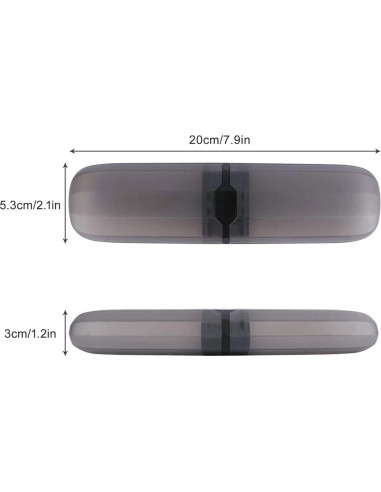 Estuche de Viaje para Cepillos de Dientes Yeeco Negro 20 cm