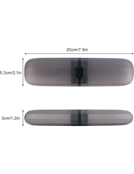 Estuche de Viaje para Cepillos de Dientes Yeeco Negro 20 cm